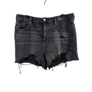 American Eagle Size 18 Shorts Highest Rise 90s Boyfriend Shorts Washed Black
